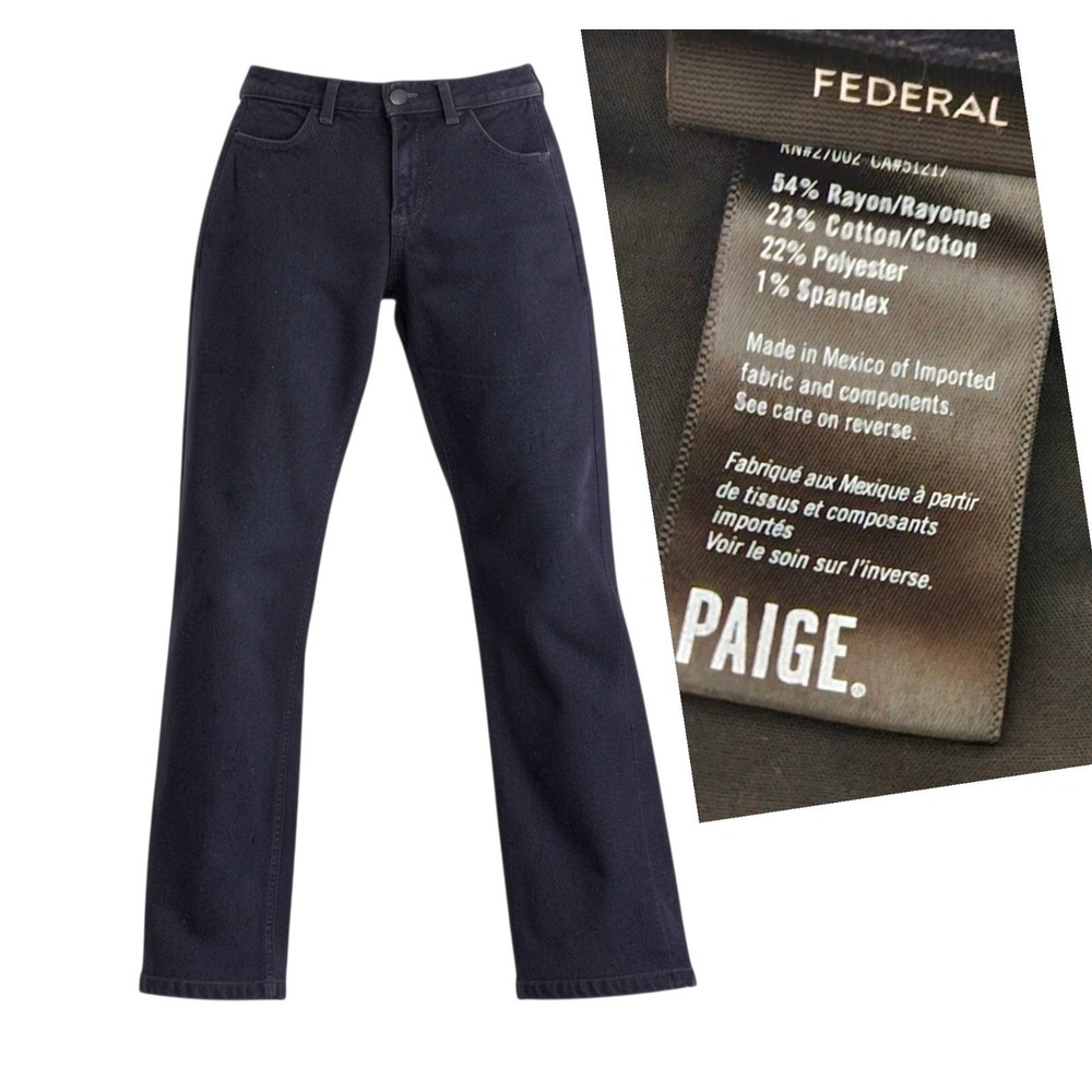Paige Jeans Men's 36x32 Federal Indigo Dark Wash Blue Stretch Denim